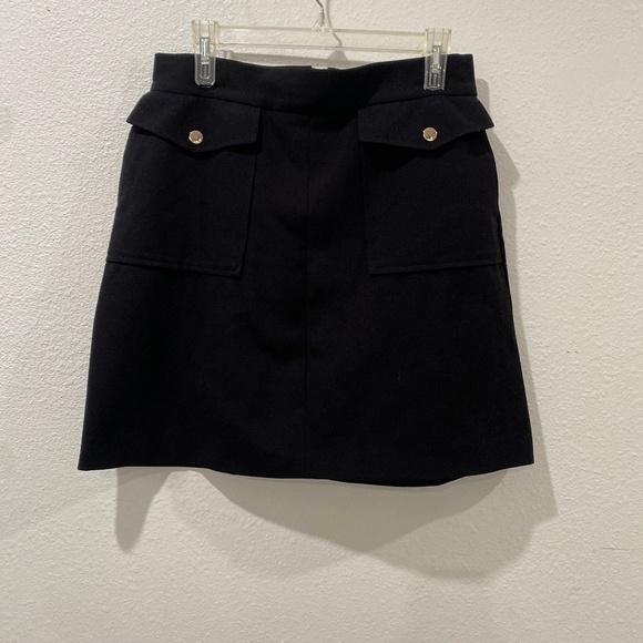 H&M Black double buttoned front zippered back skirt - Picture 1 of 7